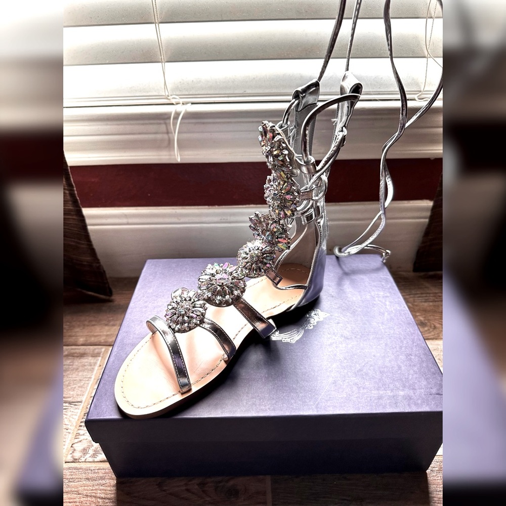 Gladiator rhinestone shoes Size 7